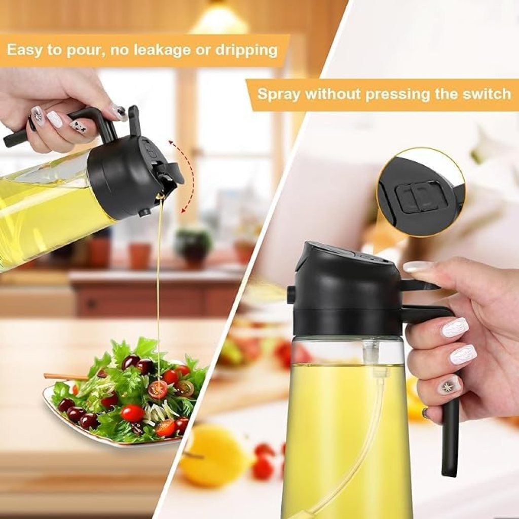 2 in 1 Olive Oil Pourse and Oil Dispenser Bottle for Kitchen Cooking